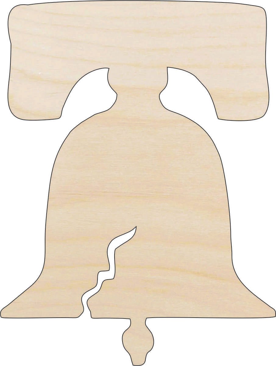 Liberty Bell Wood Craft Shape – Laser Cut Baltic Birch Unfinished DIY Wood Art Supplies 4TH14 - The Wood Shape Store