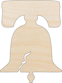 Liberty Bell Wood Craft Shape – Laser Cut Baltic Birch Unfinished DIY Wood Art Supplies 4TH14 - The Wood Shape Store