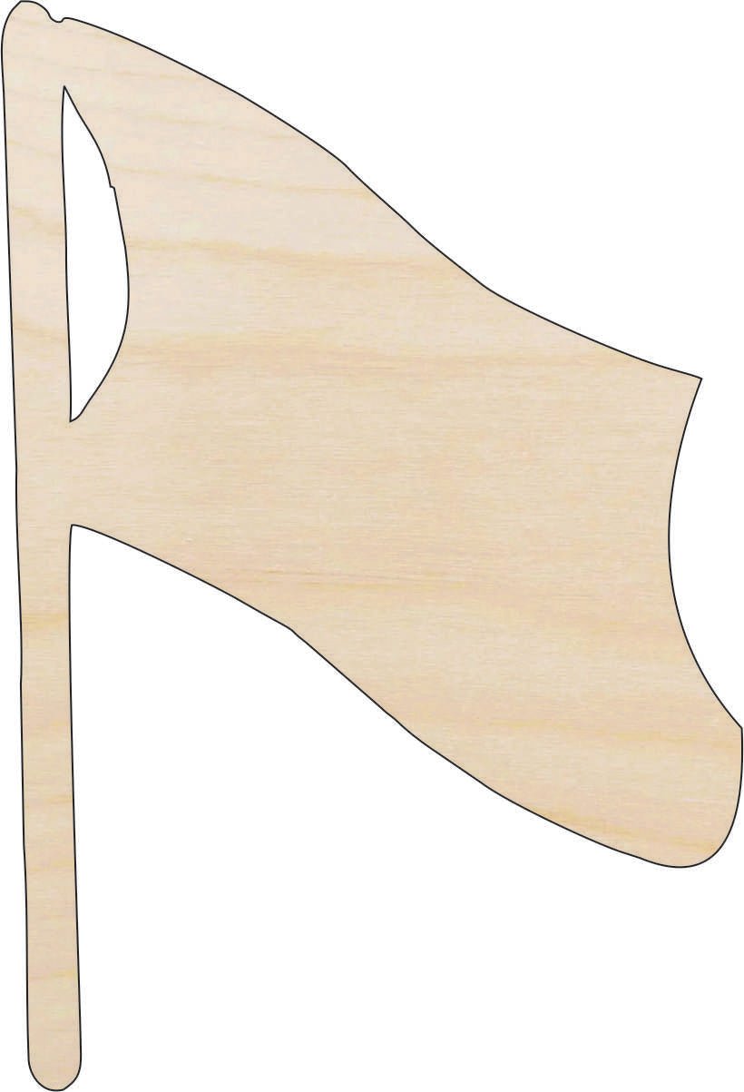 Flag Wood Craft Shape – Laser Cut Baltic Birch Unfinished DIY Wood Art Supplies 4TH15 - The Wood Shape Store