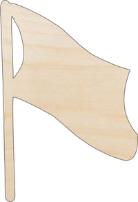 Flag Wood Craft Shape – Laser Cut Baltic Birch Unfinished DIY Wood Art Supplies 4TH15 - The Wood Shape Store