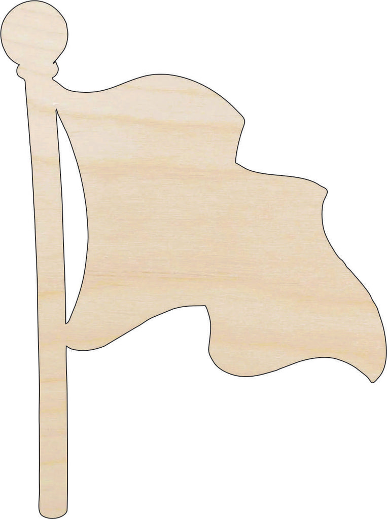 Flag - Laser Cut Out Unfinished Wood Craft Shape 4TH8