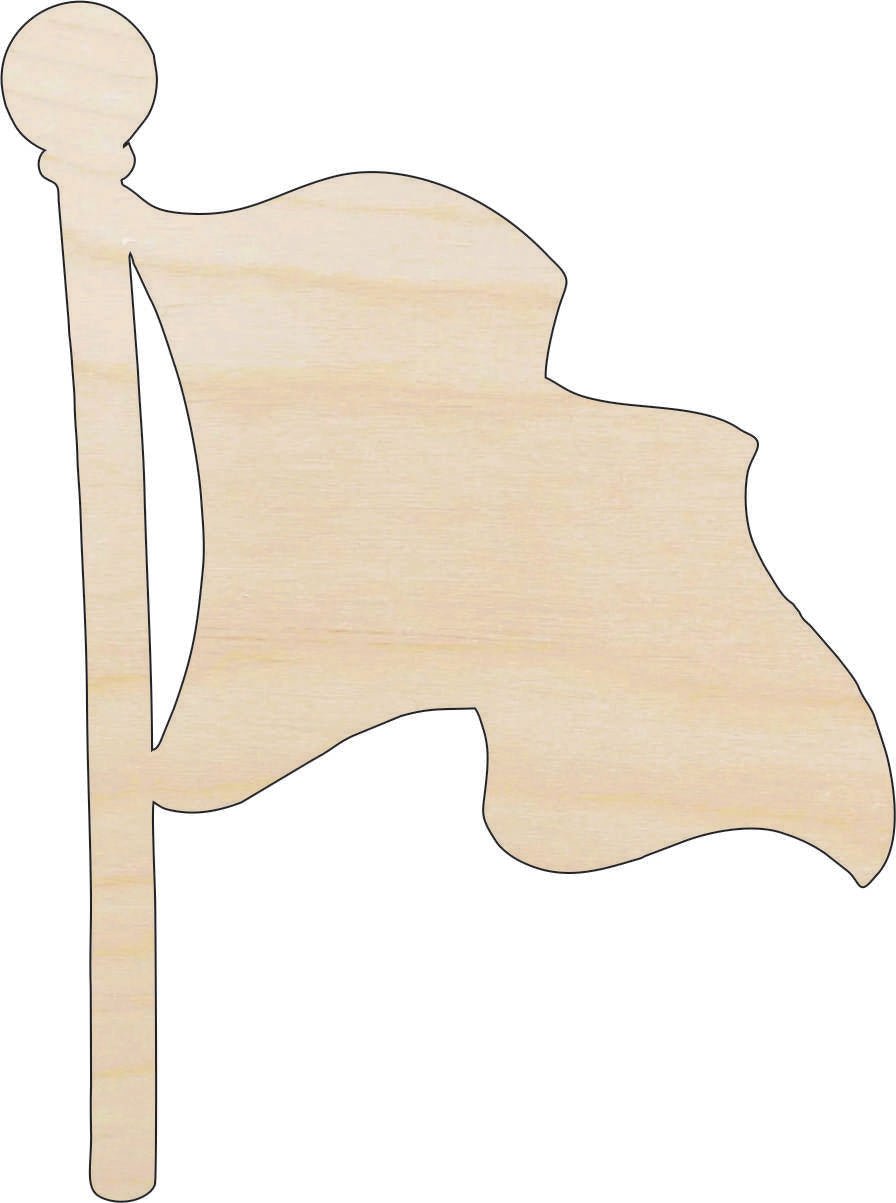 Flag Wood Craft Shape – Laser Cut Baltic Birch Unfinished DIY Art Supplies 4TH8 - The Wood Shape Store