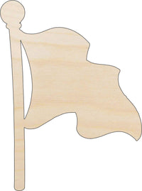 Flag Wood Craft Shape – Laser Cut Baltic Birch Unfinished DIY Art Supplies 4TH8 - The Wood Shape Store