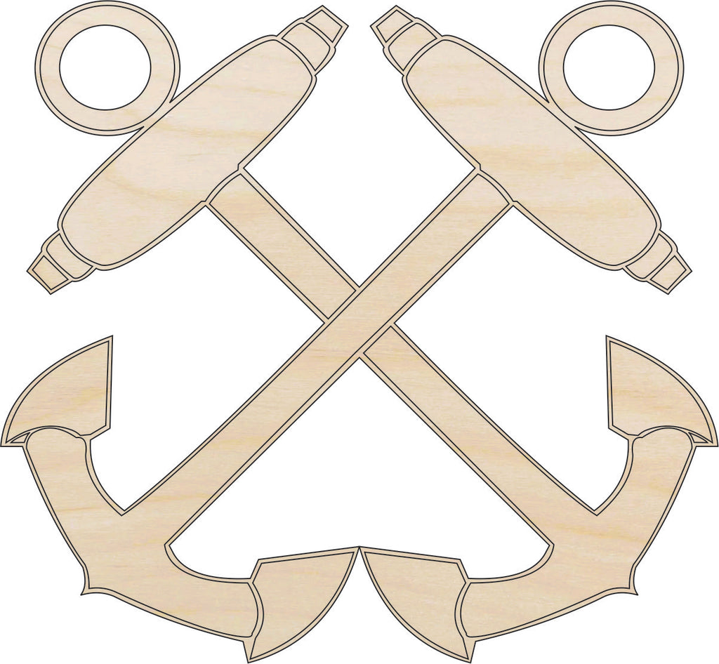 Anchor Unfinished Wood Cutouts Variety Of Sizes / Artistic Craft Supply