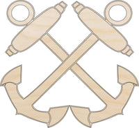 Anchor Wood Craft Shape – Laser Cut Baltic Birch Unfinished DIY Wood Art Supplies ANC15 - The Wood Shape Store