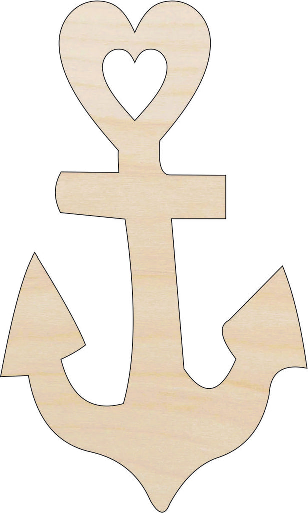 Anchor - Laser Cut Out Unfinished Wood Craft Shape ANC18