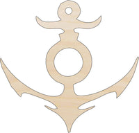 Anchor Wood Craft Shape – Laser Cut Baltic Birch Unfinished DIY Wood Art Supplies ANC9 - The Wood Shape Store
