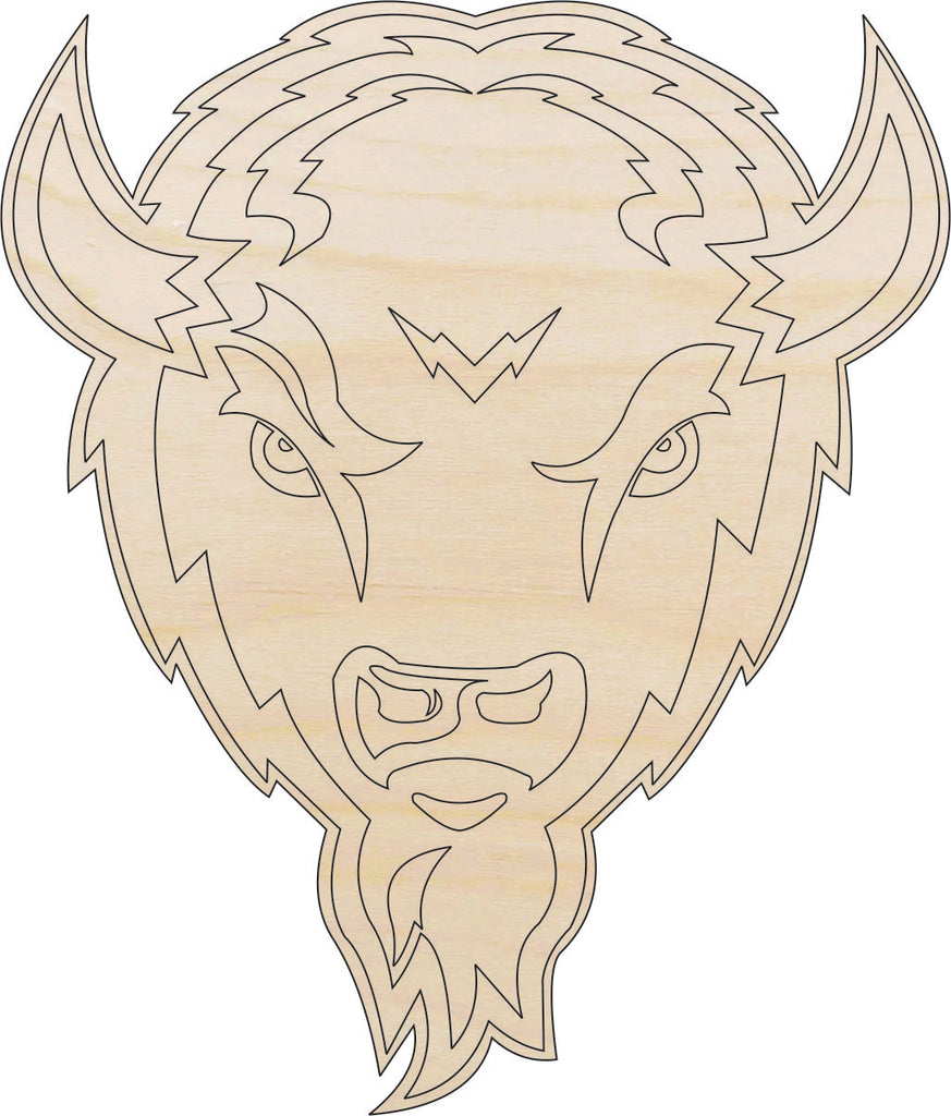 Bison Buffalo - Laser Cut Out Unfinished Wood Craft Shape ANML105