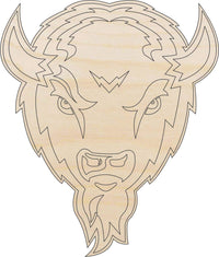 Buffalo Wood Craft Shape – Laser Cut Baltic Birch Unfinished DIY Wood Art Supplies ANML105 - The Wood Shape Store