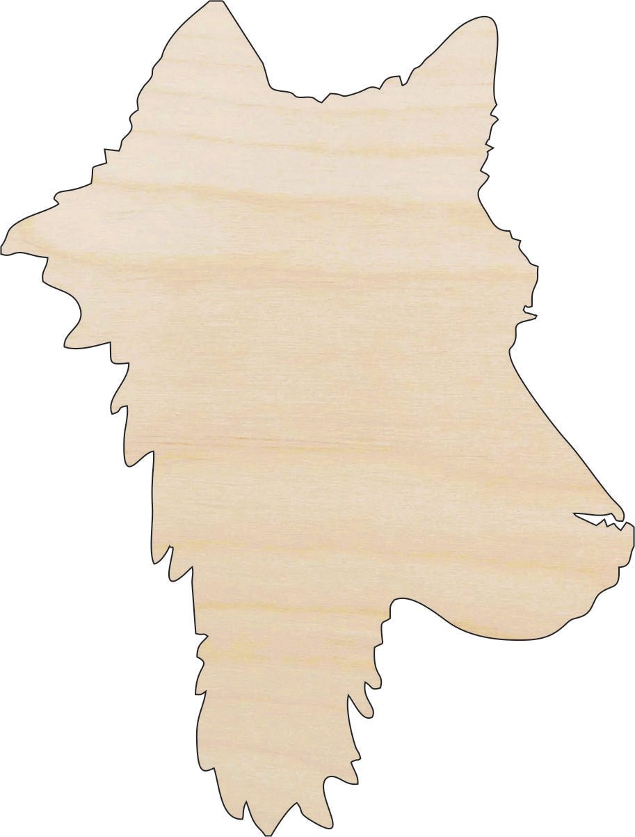 Wolf Bust Wood Craft Shape – Laser Cut Baltic Birch Unfinished DIY Wood Art Supplies ANML109 - The Wood Shape Store