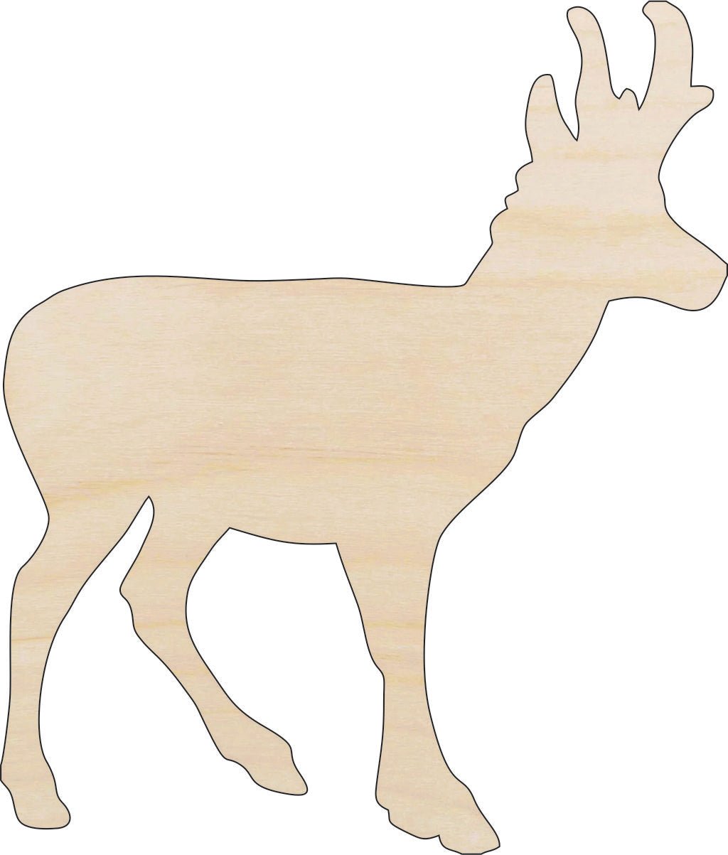 Goat Wood Craft Shape – Laser Cut Baltic Birch Unfinished DIY Wood Art Supplies ANML111 - The Wood Shape Store