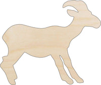 Goat Wood Craft Shape – Laser Cut Baltic Birch Unfinished DIY Wood Art Supplies ANML112 - The Wood Shape Store