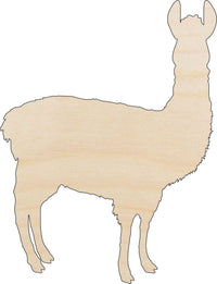 Alpaca Llama Wood Craft Shape – Laser Cut Baltic Birch Unfinished DIY Wood Art Supplies ANML121 - The Wood Shape Store