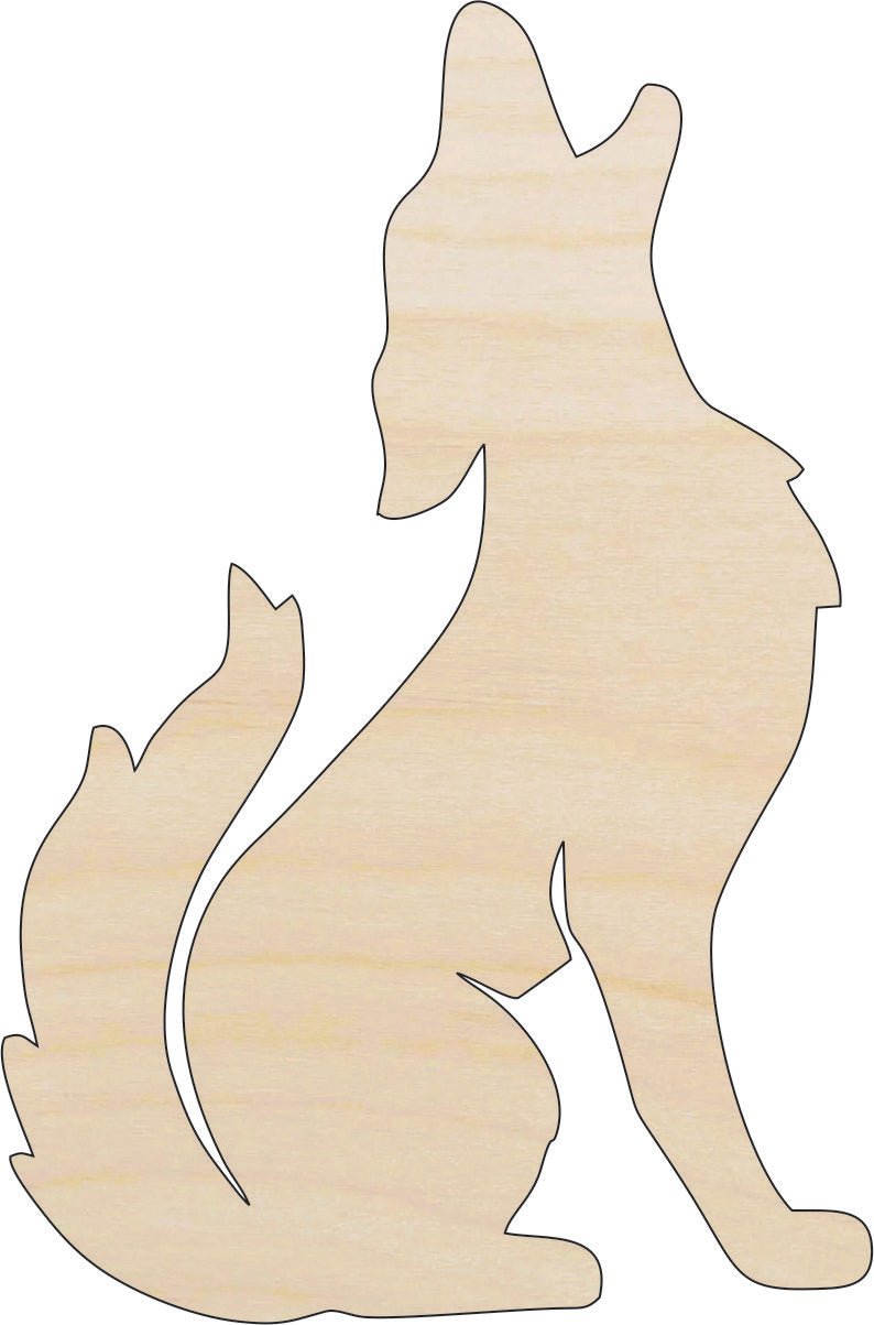 Coyote Wood Craft Shape – Laser Cut Baltic Birch Unfinished DIY Wood Art Supplies ANML125 - The Wood Shape Store