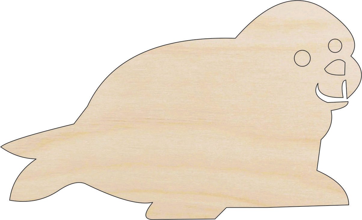 Seal Wood Craft Shape – Laser Cut Baltic Birch Unfinished DIY Wood Art Supplies ANML127 - The Wood Shape Store