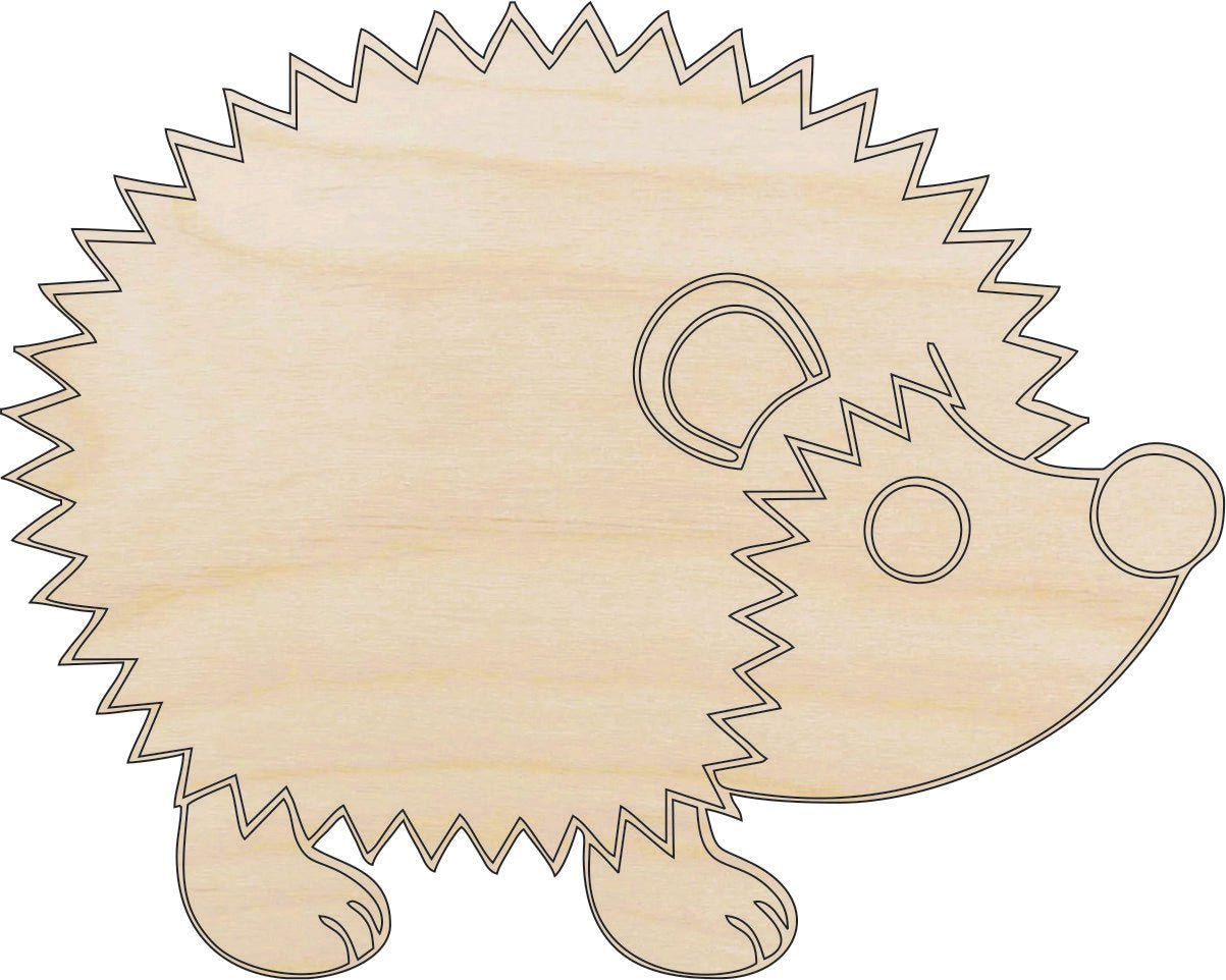 Hedgehog Wood Craft Shape – Laser Cut Baltic Birch Unfinished DIY Wood Art Supplies ANML13 - The Wood Shape Store