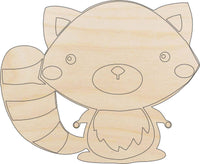 Cute Raccoon Wood Craft Shape – Laser Cut Baltic Birch Unfinished DIY Wood Art Supplies ANML19 - The Wood Shape Store