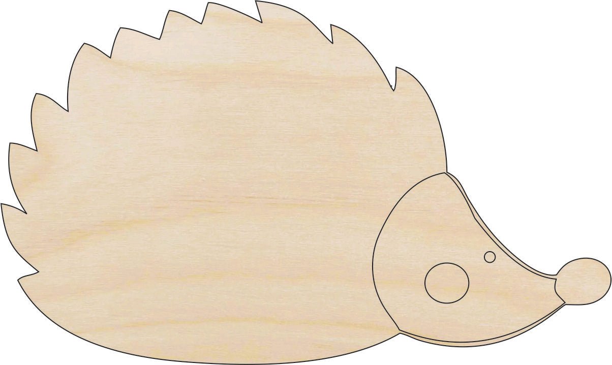 Hedgehog Wood Craft Shape – Laser Cut Baltic Birch Unfinished DIY Wood Art Supplies ANML23 - The Wood Shape Store