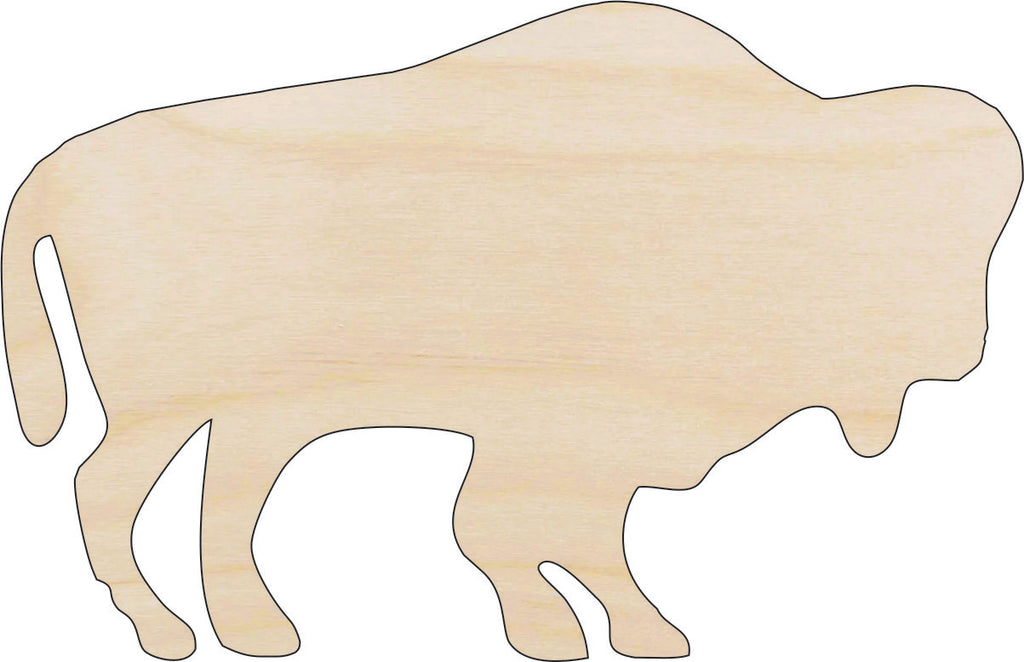 Bison Buffalo - Laser Cut Out Unfinished Wood Craft Shape ANML31