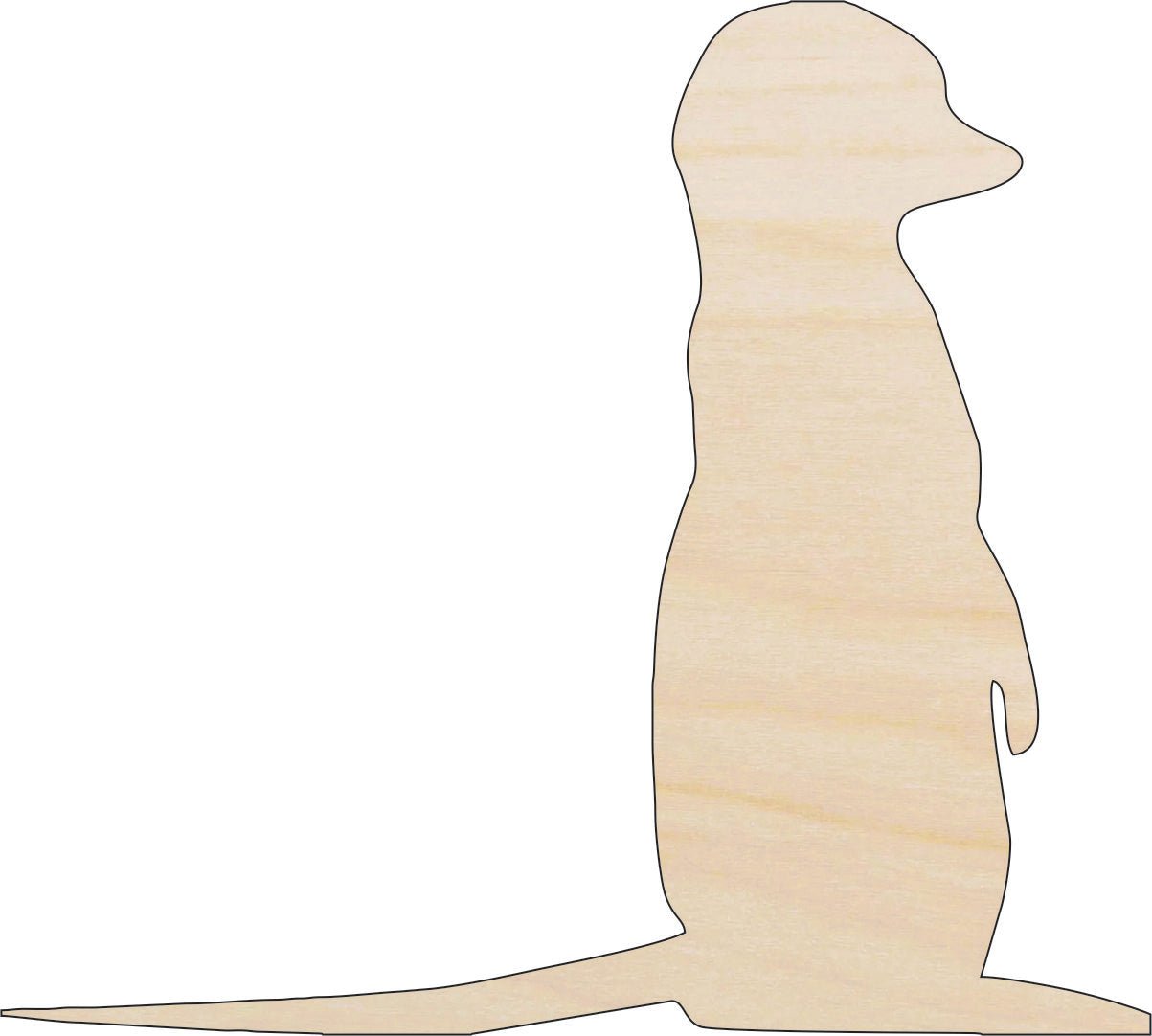 Meerkat Wood Craft Shape – Laser Cut Baltic Birch Unfinished DIY Wood Art Supplies ANML32 - The Wood Shape Store