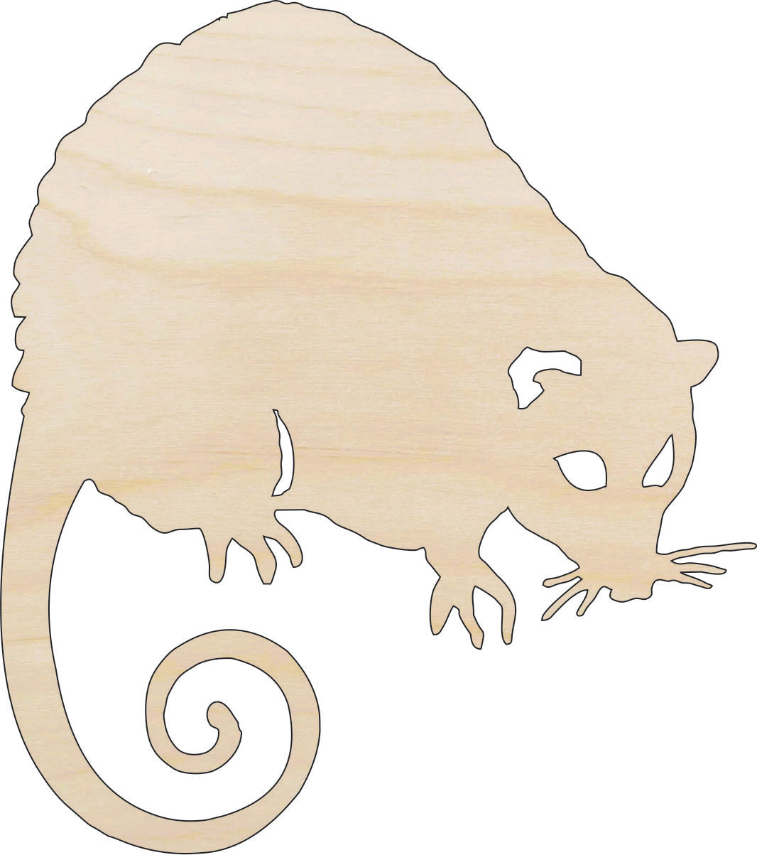 Opossum - Laser Cut Out Unfinished Wood Craft Shape ANML35 Opossum - Laser Cut Out Unfinished Wood Craft Shape ANML35