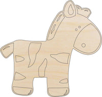 Zebra Wood Craft Shape – Laser Cut Baltic Birch Unfinished DIY Wood Art Supplies ANML41 - The Wood Shape Store