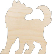 Wolf Wood Craft Shape – Laser Cut Baltic Birch Unfinished DIY Wood Art Supplies ANML44 - The Wood Shape Store