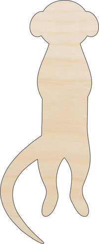 Meerkat Wood Craft Shape – Laser Cut Baltic Birch Unfinished DIY Wood Art Supplies ANML49 - The Wood Shape Store