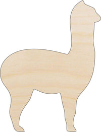 Llama Alpaca Wood Craft Shape – Laser Cut Baltic Birch Unfinished DIY Wood Art Supplies ANML52 - The Wood Shape Store