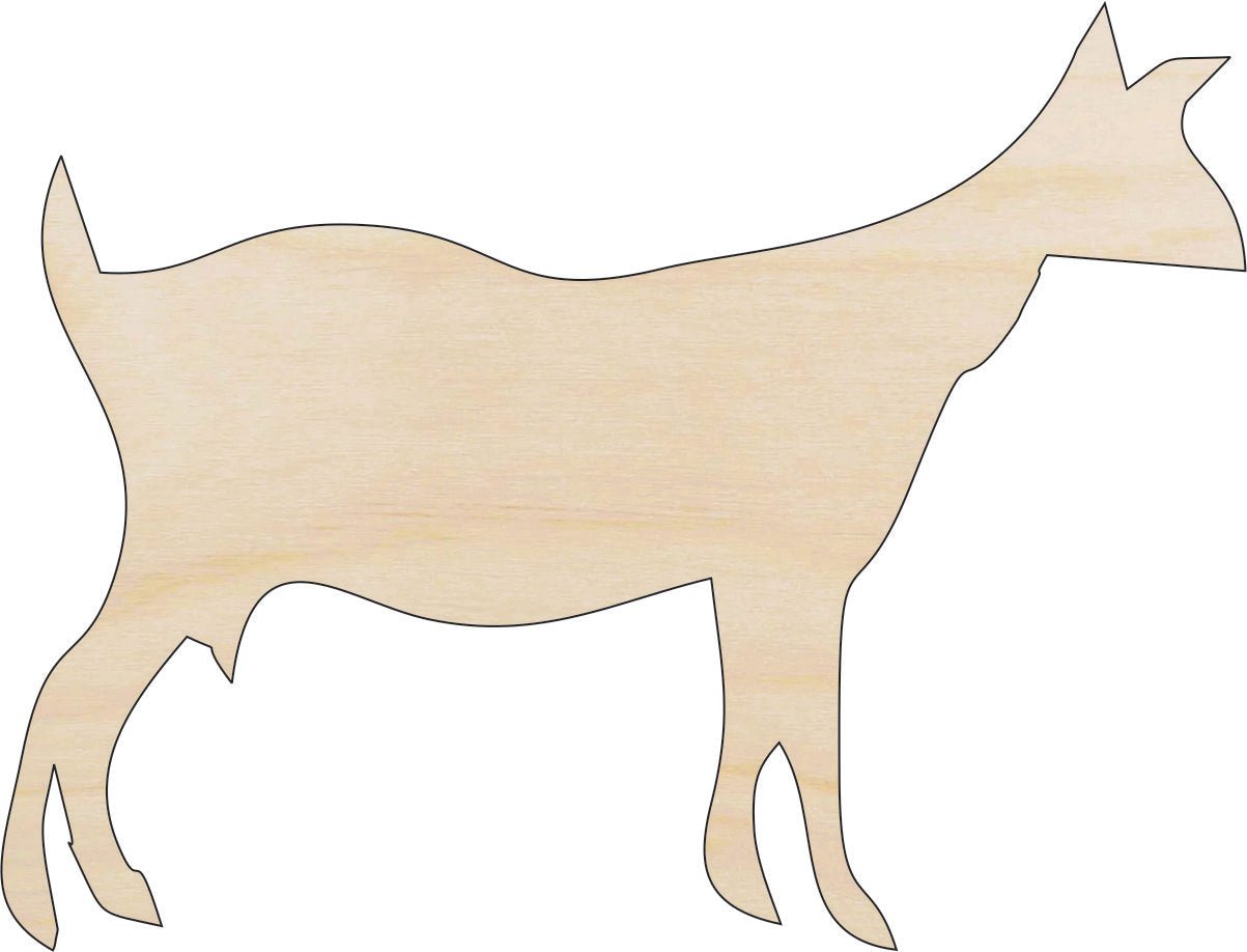 Goat Wood Craft Shape – Laser Cut Baltic Birch Unfinished DIY Wood Art Supplies ANML55 - The Wood Shape Store