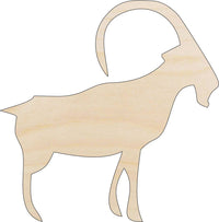 Goat Wood Craft Shape – Laser Cut Baltic Birch Unfinished DIY Wood Art Supplies ANML57 - The Wood Shape Store