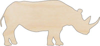 Rhino Wood Craft Shape – Laser Cut Baltic Birch Unfinished DIY Wood Art Supplies ANML61 - The Wood Shape Store