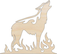 Coyote Wood Craft Shape – Laser Cut Baltic Birch Unfinished DIY Wood Art Supplies ANML70 - The Wood Shape Store