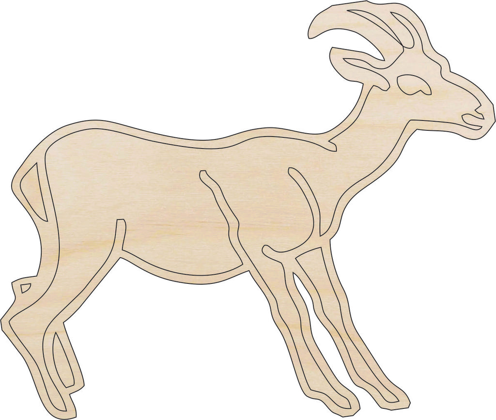 Antelope - Laser Cut Out Unfinished Wood Craft Shape ANML79
