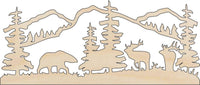 Animal Scene Wood Craft Shape – Laser Cut Baltic Birch Unfinished DIY Wood Art Supplies ANML80 - The Wood Shape Store