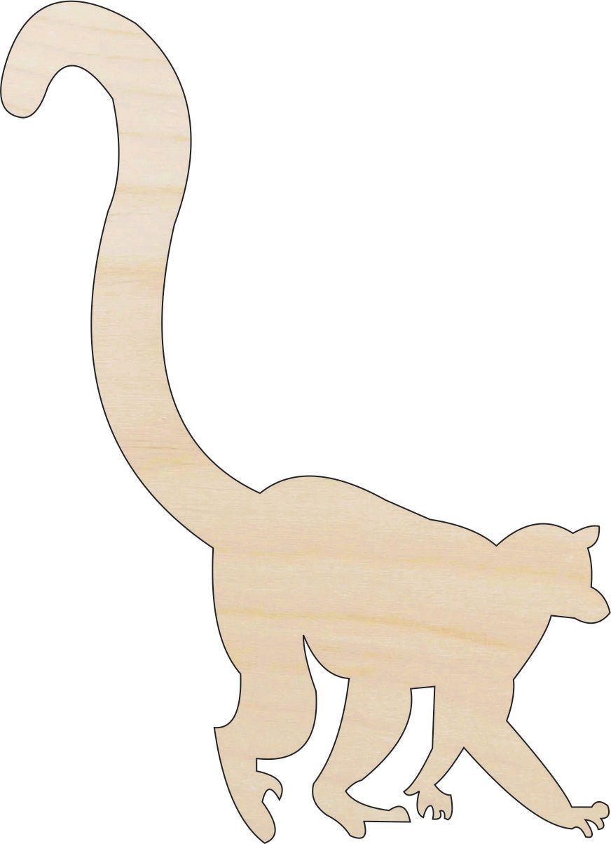 Lemur Wood Craft Shape – Laser Cut Baltic Birch Unfinished DIY Wood Art Supplies ANML83 - The Wood Shape Store