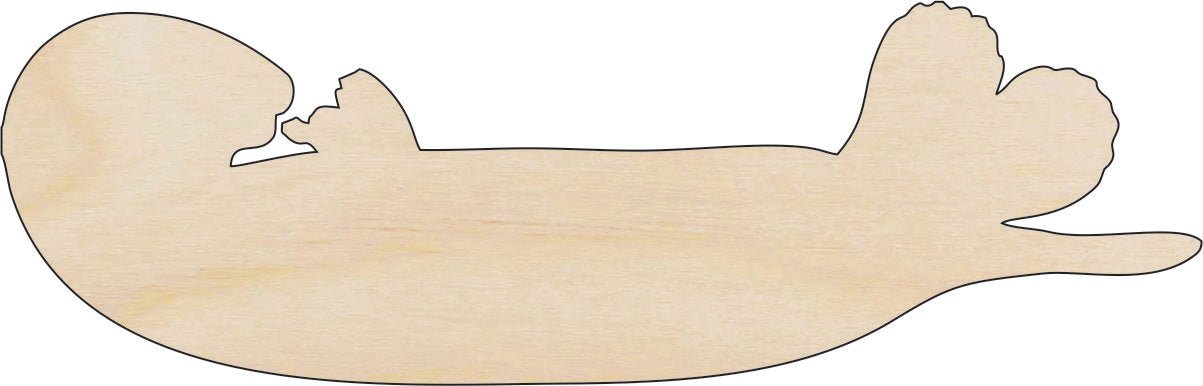 Otter Wood Craft Shape – Laser Cut Baltic Birch Unfinished DIY Wood Art Supplies ANML85 - The Wood Shape Store