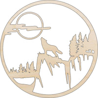 Wolf Wood Craft Shape – Laser Cut Baltic Birch Unfinished DIY Wood Art Supplies ANML88 - The Wood Shape Store