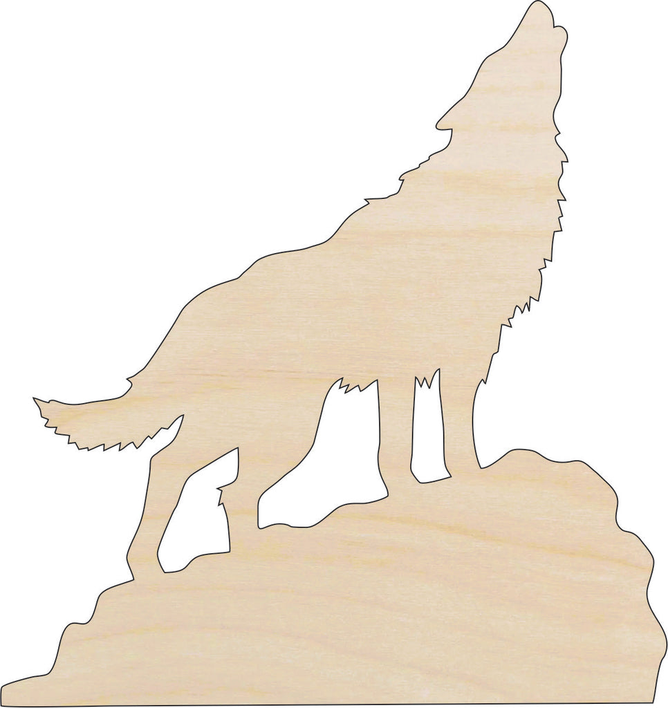 Wolf - Laser Cut Out Unfinished Wood Craft Shape ANML8