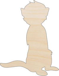 Meerkat Wood Craft Shape – Laser Cut Baltic Birch Unfinished DIY Wood Art Supplies ANML92 - The Wood Shape Store