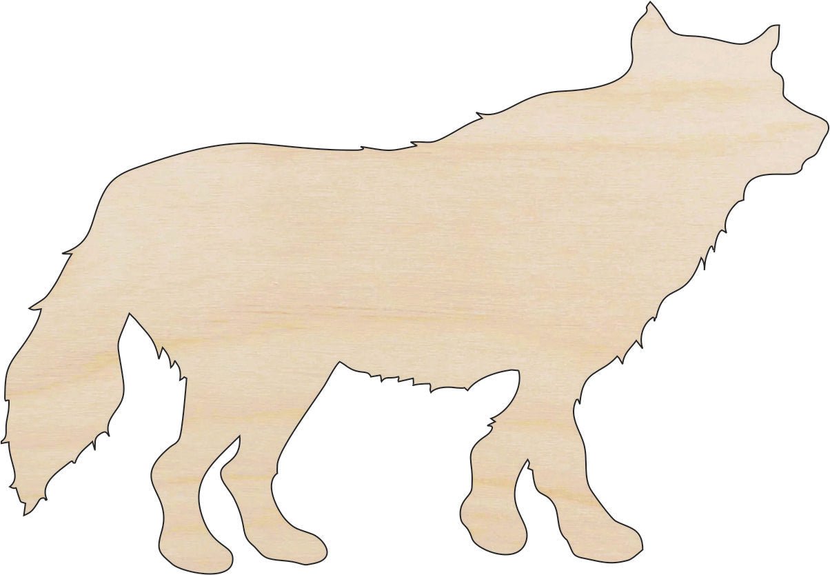 Wolf Wood Craft Shape – Laser Cut Baltic Birch Unfinished DIY Wood Art Supplies ANML94 - The Wood Shape Store