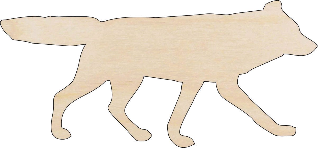 Wolf Wood Craft Shape – Laser Cut Baltic Birch Unfinished DIY Wood Art Supplies ANML9 - The Wood Shape Store