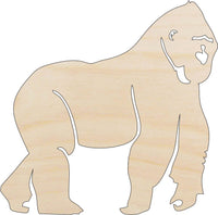 Gorilla Wood Craft Shape – Laser Cut Baltic Birch Unfinished DIY Wood Art Supplies APE8 - The Wood Shape Store