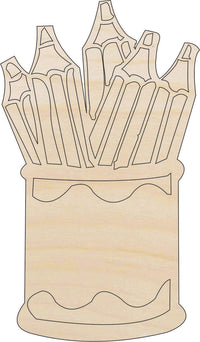Can of Crayons Wood Craft Shape – Laser Cut Baltic Birch Unfinished DIY Wood Art Supplies ART10 - The Wood Shape Store
