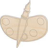 Paint Palette Wood Craft Shape – Laser Cut Baltic Birch Unfinished DIY Wood Art Supplies ART1 - The Wood Shape Store
