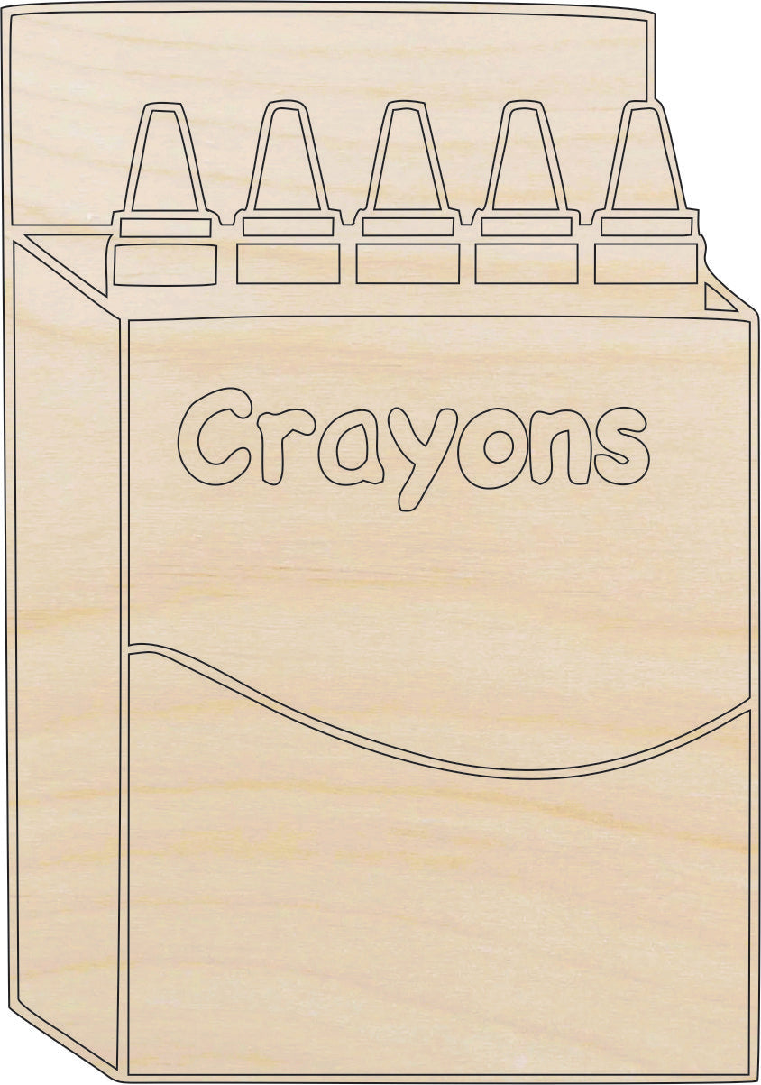 Art Crayon - Laser Cut Out Unfinished Wood Craft Shape ART4 Art Crayon - Laser Cut Out Unfinished Wood Craft Shape ART4