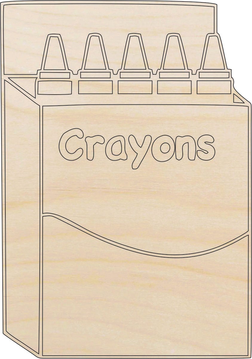 Crayon Wood Craft Shape – Laser Cut Baltic Birch Unfinished DIY Wood Art Supplies ART4 - The Wood Shape Store
