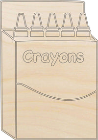 Crayon Wood Craft Shape – Laser Cut Baltic Birch Unfinished DIY Wood Art Supplies ART4 - The Wood Shape Store