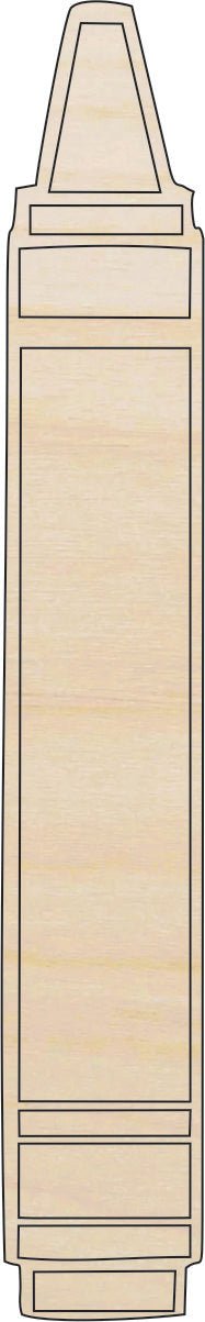 Crayon Wood Craft Shape – Laser Cut Baltic Birch Unfinished DIY Wood Art Supplies ART5 - The Wood Shape Store