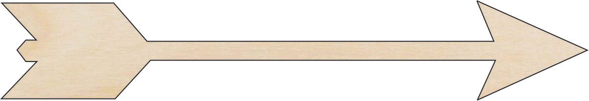 Arrow Wood Craft Shape – Laser Cut Baltic Birch Unfinished DIY Wood Art Supplies ARW14 - The Wood Shape Store